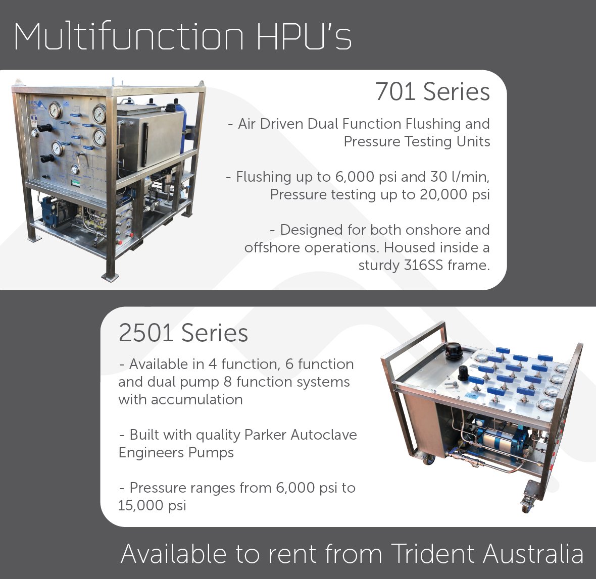 Trident Multifunction HPU Rental Fleet